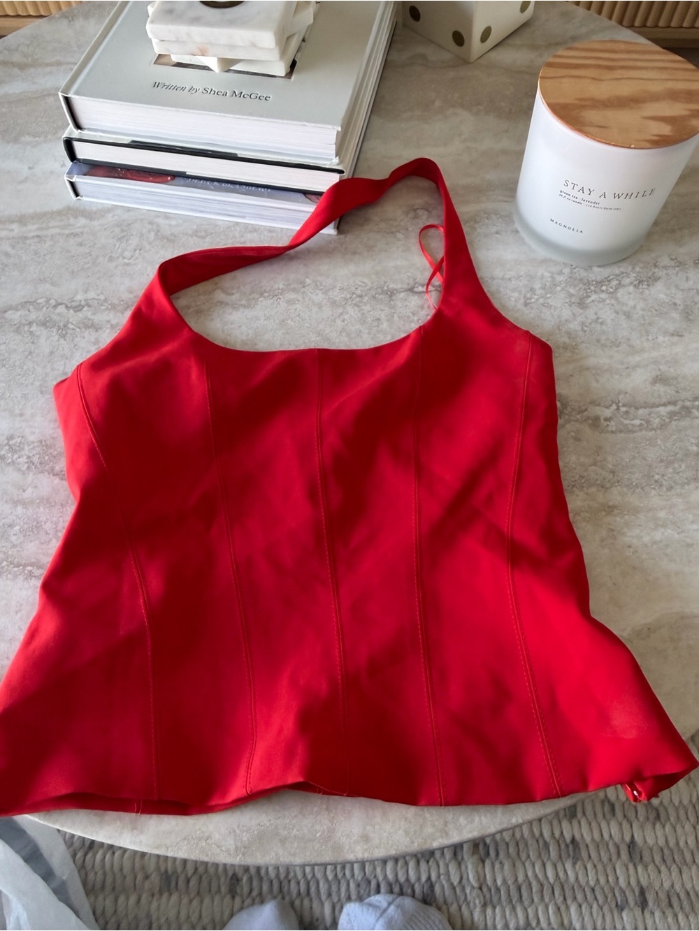 Zara Red Halter Camisole